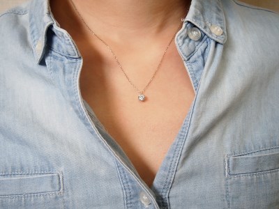 PT900LGD0.5ctUPペンダント【LD0004】