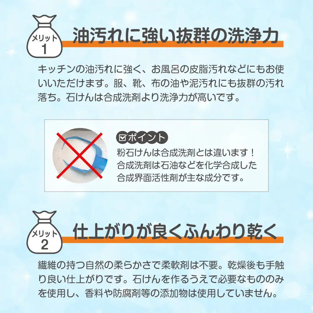 無添加石鹸セット✖️5 無添加 粉 せっけん セット ( 粉石鹸 5kg / 1kg × 5袋 ) 洗剤 食器 無