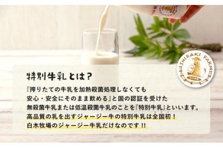 白木牧場 特別 牛乳 200ml×6本と ワッフル ×4個セット