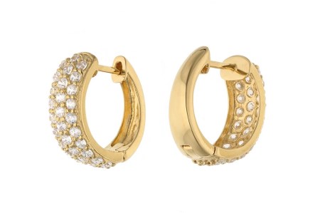 K18イエローゴールド ダイヤモンド1.0ctピアス ［43-1382］