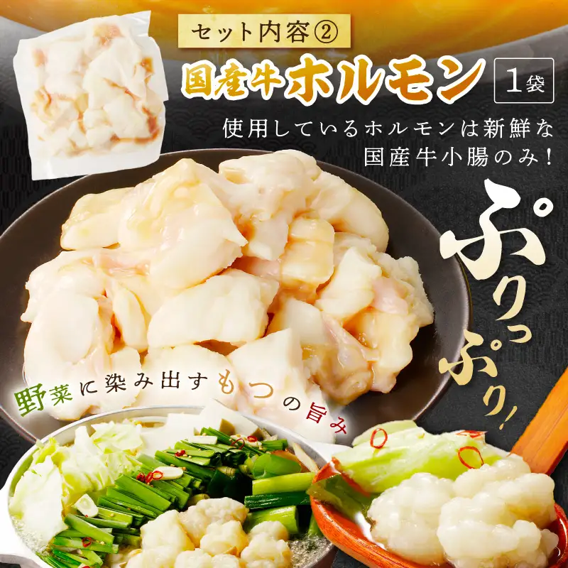 国産牛ホルモン鍋セット2～3人前｜鍋セット