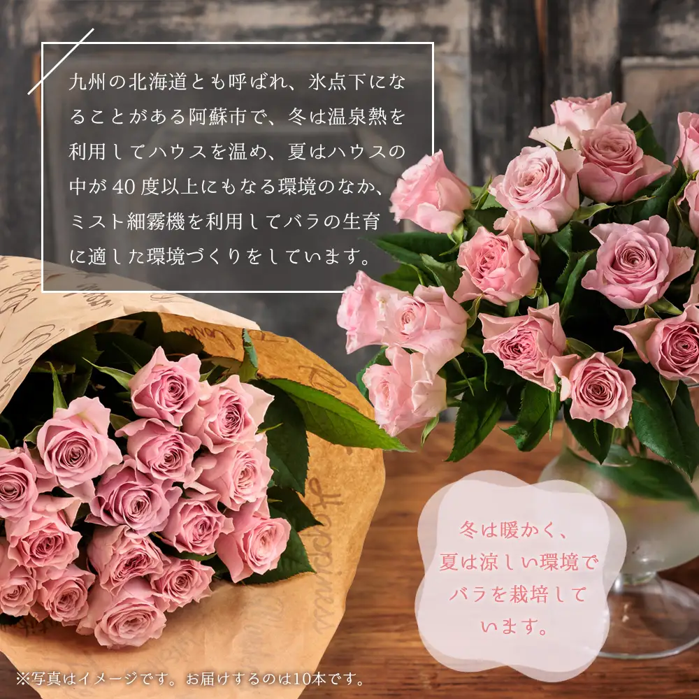 バラの花束（ピンクパープル系）