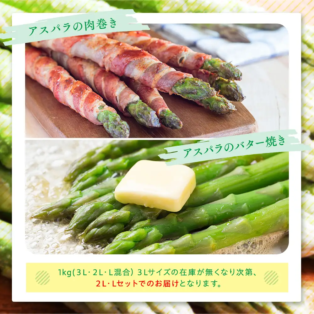 【先行受付】R8年産 アスパラガス 1kg 山内農園 | グリーンアスパラ グリーンアスパラガス アスパラ 大容量 野菜 春野菜 朝採れ 新鮮 極太 国産 サラダ 天ぷら 炒め物 家庭用 数量限定 旬 特産 産地直送 北海道 津別町 送料無料
