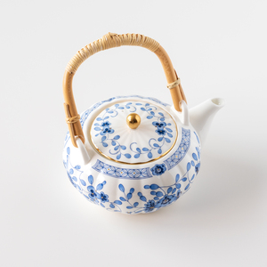 【三重ナルミ】 食器 ミラノ 茶器揃 茶托付 ブルー 1セット [鳴海製陶] 食器