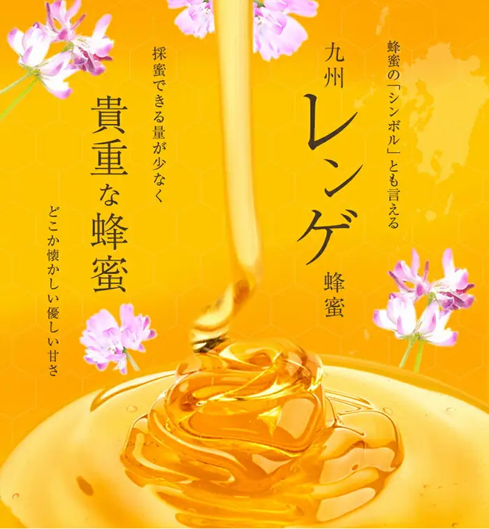 ＜国産＞かの蜂 九州レンゲ蜂蜜【300g】採蜜できる量が少ない貴重な純粋蜂蜜　024-051