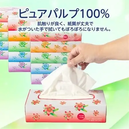 クラリスボックスティッシュ60箱(1箱220組(440枚))(5個入り×12セット