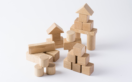 AW5　ナラの積み木   【 なら 木製 木目 積木 木のおもちゃ おもちゃ 玩具 プレゼント 贈り物 お祝い 誕生祝い シンプル 子ども 無塗装 国産 】