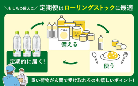 【定期便3ヶ月コース】 い・ろ・は・す 阿蘇の天然水 540ml×48本 いろはす 天然水 水 ミネラルウォーター 防災