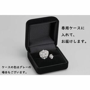102106-3 煌めきの「キュービックジルコニア薔薇」フリーリング