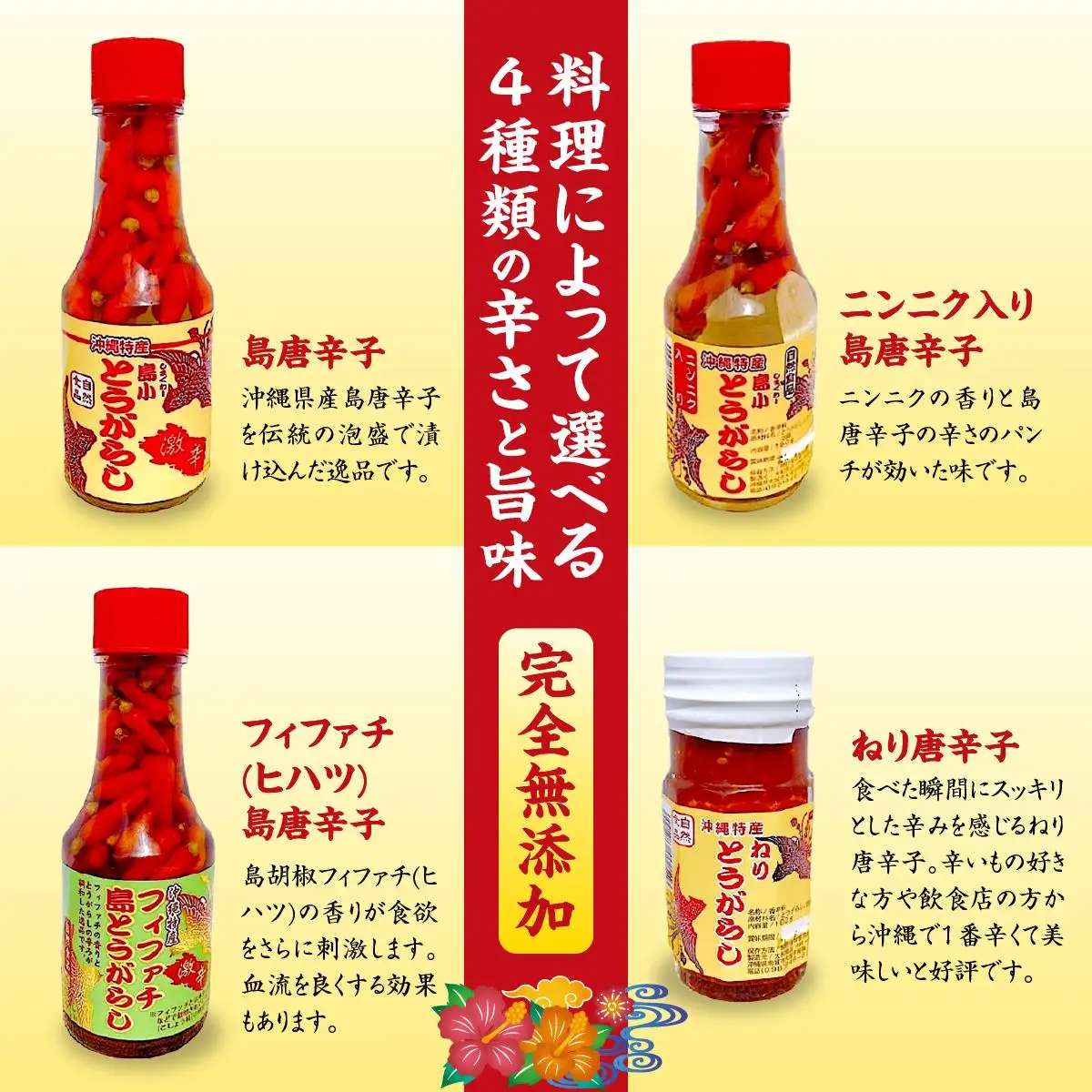 島唐辛子(コーレーグス)４本セット   