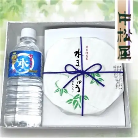 龍泉洞爽菓　栗あん入り　水まんじゅうと龍泉洞の水_飲料・ドリンク 水・ミネラルウォーター    菓子・スイーツ 饅頭  まんじゅう マンジュウ_【配送不可地域：離島】【1388807】