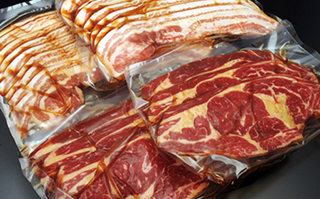 『定期便』老舗焼肉店の焼肉セット国産牛ロース600g道産豚バラ800g全3回＜酒仙合縁 百将＞ 森町 牛肉 ロース 豚肉 バラ 焼肉 タレ 味付け 北海道牛 北海道産 セット ふるさと納税 北海道 mr1-0315