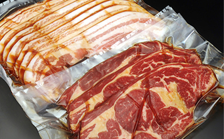 『定期便』老舗焼肉店の焼肉セット国産牛ロース300g道産豚バラ400g全2回＜酒仙合縁 百将＞ 森町 牛肉 ロース 豚肉 バラ 焼肉 タレ 味付け 北海道牛 北海道産 セット ふるさと納税 北海道 mr1-0325