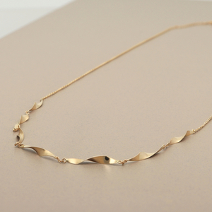 K18　ゴールド　ダブルテクスチャーネックレスGMJ-8018