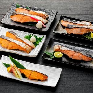 【先行予約/10月より発送開始】ブランド鮭”銀聖”切身5種の味セット　西京漬　酒粕　鮭