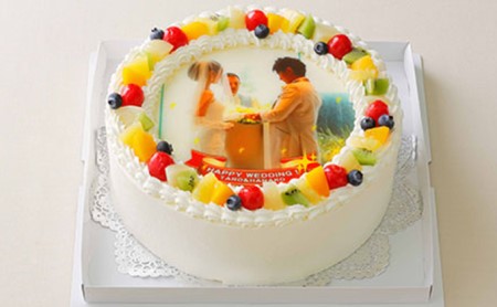 写真ケーキ8号サイズ 引換券 チケット 