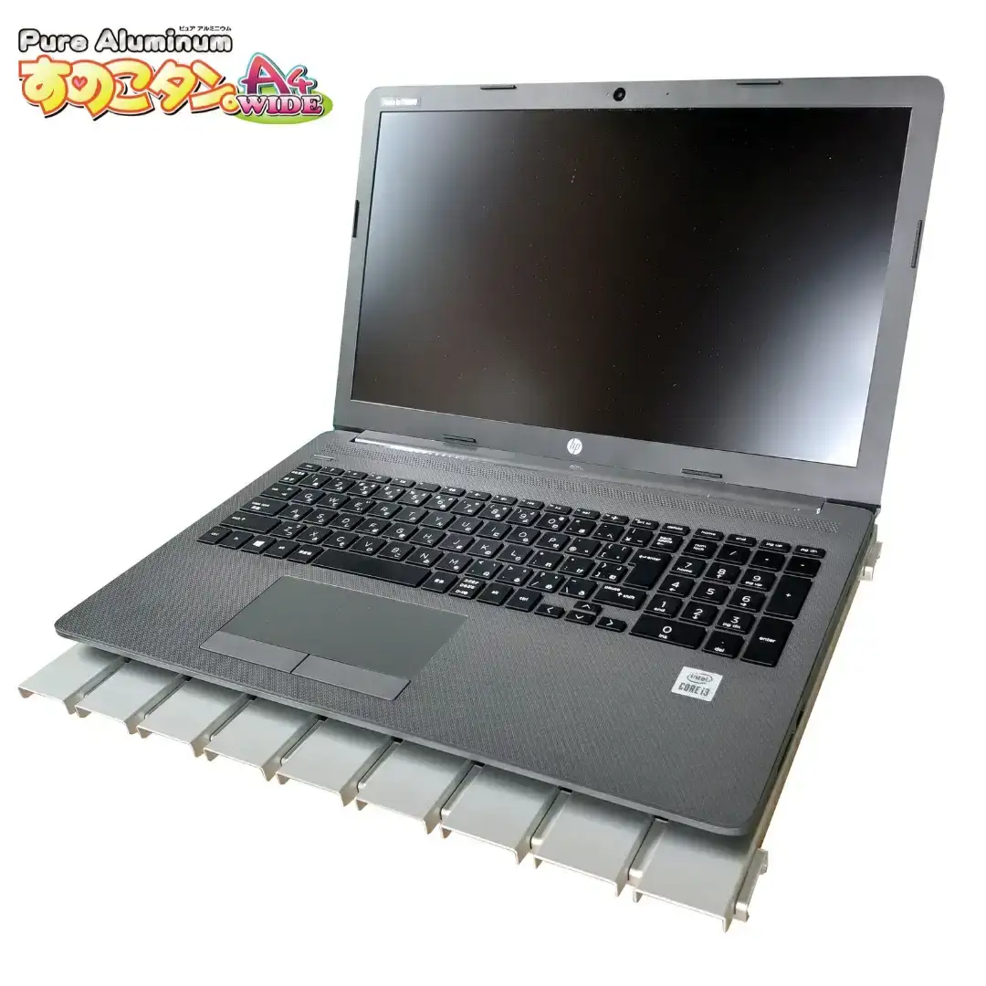 [すのこタン。] ノートPC台 ピュアアルミニウムすのこタン。A4ワイド イラスト入り【017P024】