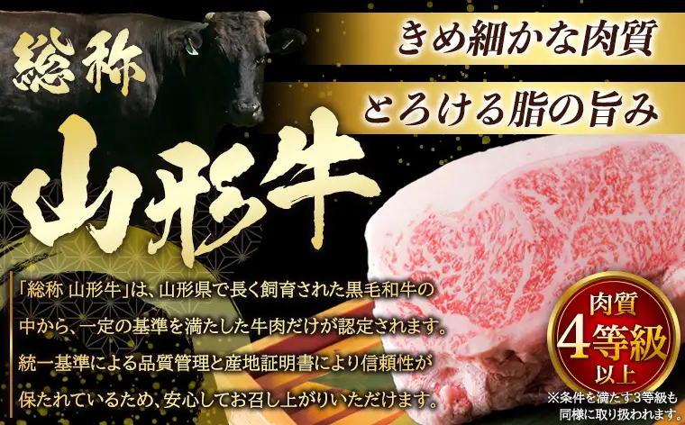 山形牛サーロインステーキ・カルビ焼肉セット  (2人前) FY18-338