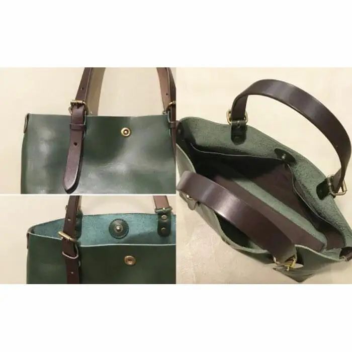 【alto.】一枚革トートバッグ（Ｓ） AMSB-1002（グリーン）