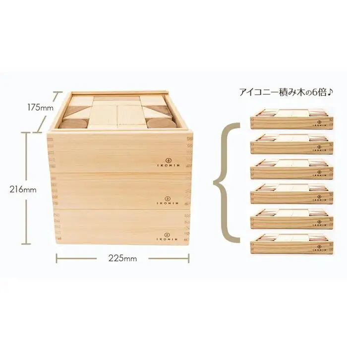 桧のおもちゃ アイコニー デラックス積み木 IKONIH Buildind Blocks DX おもちゃ