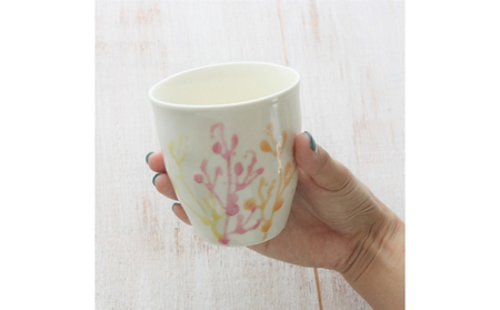 【datta.沖縄南の島陶芸工房】珊瑚タンブラー 純白（ペアセット）