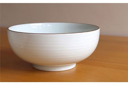 【陶器市特集】【白山陶器】【定番のシリーズ】白磁千段6寸浅めん丼 2ピースセット 食器 皿 【波佐見焼】[TA110] 波佐見焼