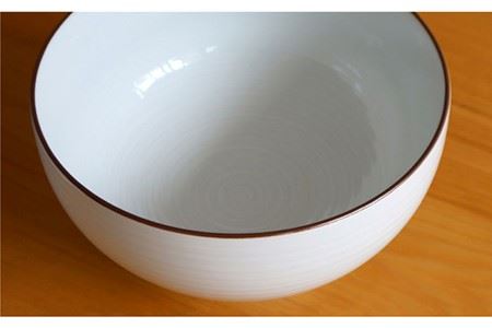 【白山陶器】【定番のシリーズ】白磁千段6寸深めん丼 2ピースセット 食器 皿 【波佐見焼】[TA111] 波佐見焼