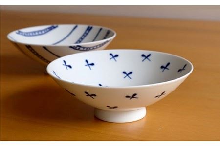 【陶器市特集】【白山陶器】やや大ぶりな浅めのお茶わん「平茶わん」 ペアセット 茶碗  食器 皿 【波佐見焼】[TA127] 波佐見焼