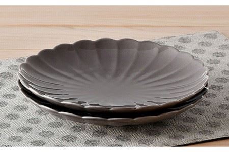 【波佐見焼】RINKA 21.5cm プレート 2枚セット グレー 食器 皿 【長十郎窯】 [AE32] 波佐見焼