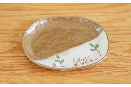 【波佐見焼】ふくろう 楕円皿 プレート 3枚組 食器 皿 【団陶器】 [PB74] 波佐見焼