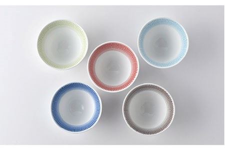 【波佐見焼】【大人気！】富士碗 茶碗 5色セット 食器 皿 【一真窯】 [BB52]  波佐見焼