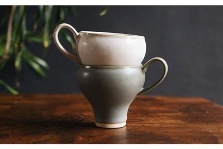 【波佐見焼】コーヒーのためのカップ コーヒーカップ tall (ホワイト・グリーン) 2色セット 食器 皿 【イロドリ】 [KE20] 波佐見焼