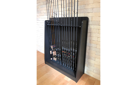 ロッドスタンド14本収納　ブラックウッド【配送不可：離島】 雑貨 日用品 インテリア 