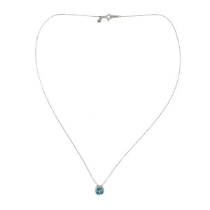 K18WG ブルートパーズ&ダイヤ リバーシブルペンダント 丸