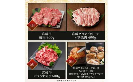 宮崎産牛豚鶏バラエティ12ヵ月定期便 N061-YZH022