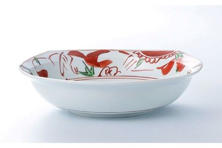 【波佐見焼】夢万歴草華紋 マルチ ボウル （手描） 食器 皿 【不二商店】 [UC05] 波佐見焼