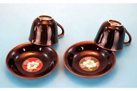 【陶器市特集】【波佐見焼】花絵蒔（はなえまき）ペア コーヒーカップ・ソーサー マグカップ 陶器 食器 皿 【仙右エ門陶房】 [ZD15] 波佐見焼