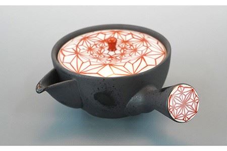 【陶器市特集】【波佐見焼】麻葉染錦 茶器セット 湯飲み 急須 ティーポット 陶器 食器 皿 【岩永製陶】 [ZD19] 波佐見焼