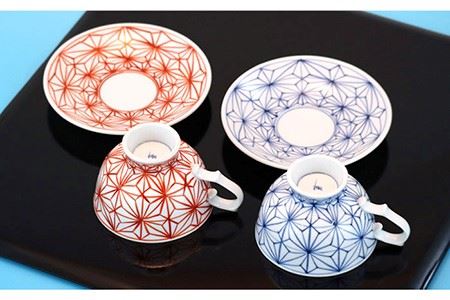 【波佐見焼】麻葉 ペア コーヒーカップ マグカップ スープマグ 陶器  食器 皿 【岩永製陶】 [ZD21] 波佐見焼