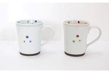 【波佐見焼】色彩水玉（ ティーポット・ マグカップ ）3点セット 食器 皿 【陶芸ゆたか】 [VA92]  波佐見焼