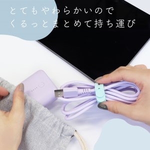 MOTTERU(モッテル) しなやかで絡まない シリコンケーブル 急速充電 データ転送対応 Apple MFi認証品 USB-C to Lightning 2m 全6色 2年保証（MOT-SCBCLG200）パウダーブルー 【 神奈川県 海老名市 スマホケーブル 充電ケーブル タイプC ライトニング ガジェット】