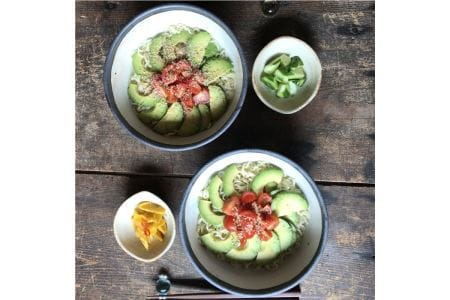 【 アイアン ブラック シリーズ 】 麺鉢 5個 セット糸島市 / うつわと手仕事の店 研  器 陶器 食器 クラフト 手作り [ARD018]