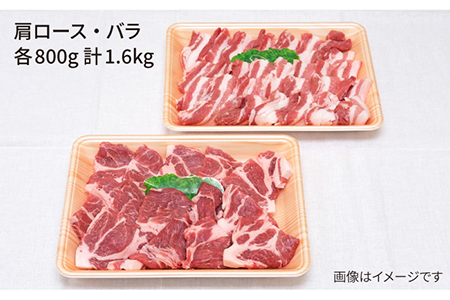 JA糸島  糸島豚 焼肉 セット 肩ロース バラ 糸島市 / JA糸島産直市場 伊都菜彩 [AED004]