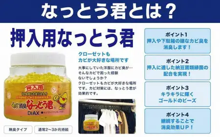 天然植物成分由来の カビ消臭なっとう君（押入用） お試し1個 消臭剤 072-095