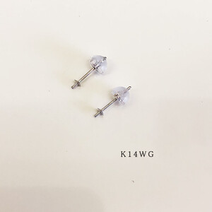 K14 ホワイト ゴールド アコヤ真珠 5-6mm ピアス 真珠 アクセサリー 【三重県志摩市】
