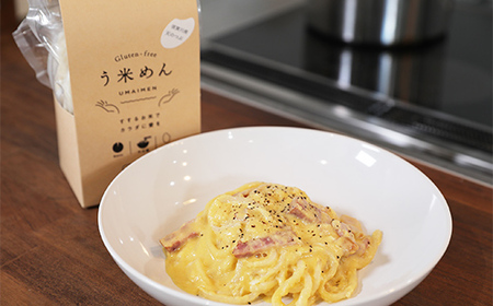 天栄村産コシヒカリ白米 う米めん 9食セット 無添加 グルテンフリー F21T-075