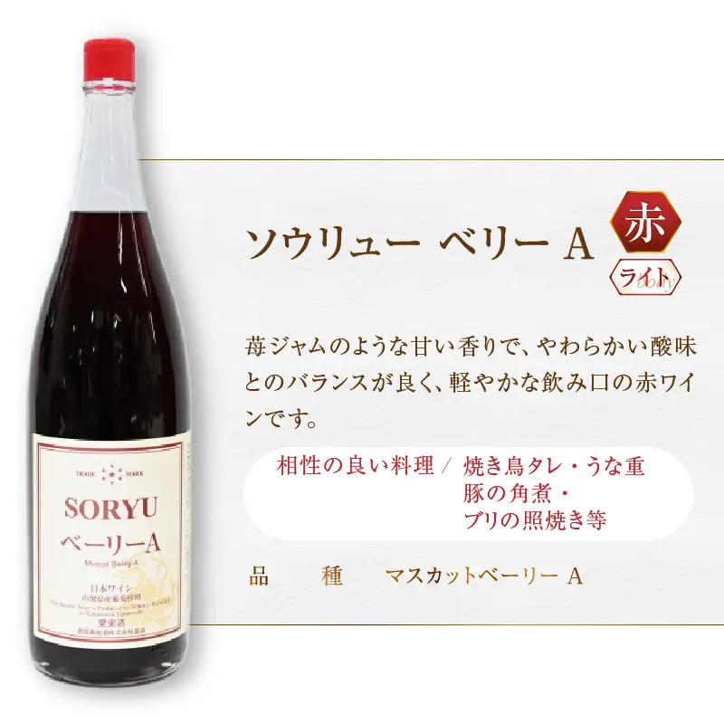 ワイン 蒼龍葡萄酒一升瓶ワイン赤白2本セット(MG)　B16-652