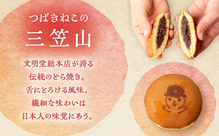 【五島市限定パッケージ】 つばきねこ 詰合せ 1号 ( つばきねこ 三笠山 4個 / カステラ 巻6個)  五島市/文明堂総本店 [PEO001]  和菓子 洋菓子 詰め合わせ 化粧箱 餡 あんこ 贈答