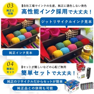 1.7-9-7 ジット 日本製インクカートリッジ LC3117-4PK用リサイクルカートリッジ JIT-B31174P（４色セット） ALPBN067