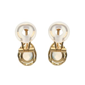 18金イエローゴールド　スィングオパールイヤリング（管理番号685203）